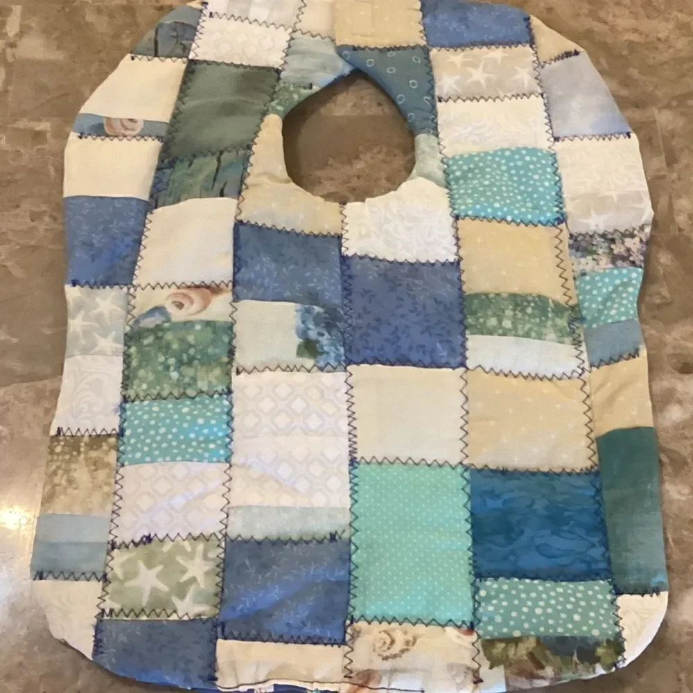 NWOT. Hand Crafted Quilted Reversible Baby Bib. $12 ea or 3/$25